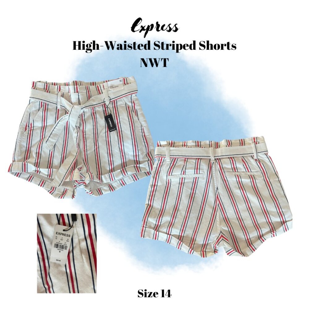 Express High-Waisted Paperbag Shorts